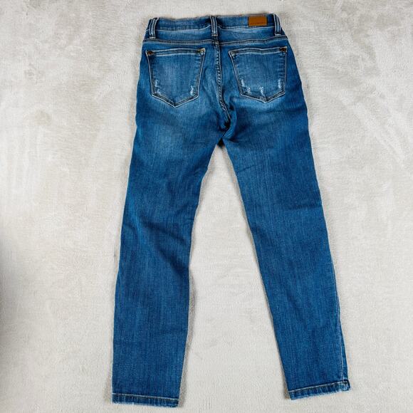 Judy Blue Los Angeles Jeans Women 5/27 Blue‎ Denim Adeline Mid Rise Distressed - Picture 7 of 12